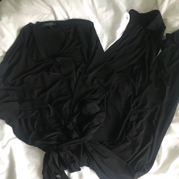 Wide Leg Black Jumpsuit - Picture 3 of 6